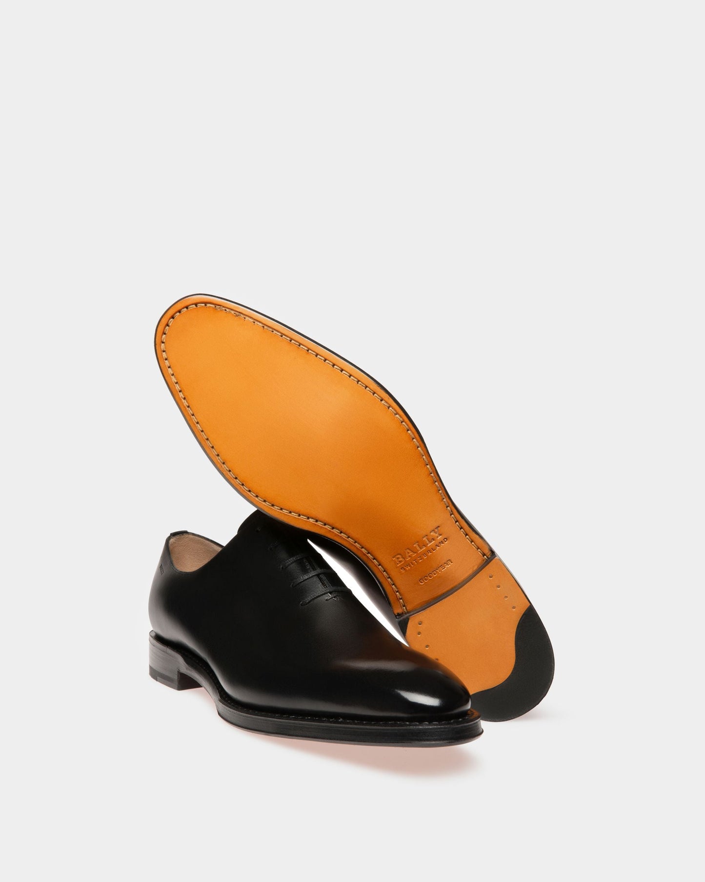 Scolder Men's Plain Calf Leather Oxford Shoe In Black
