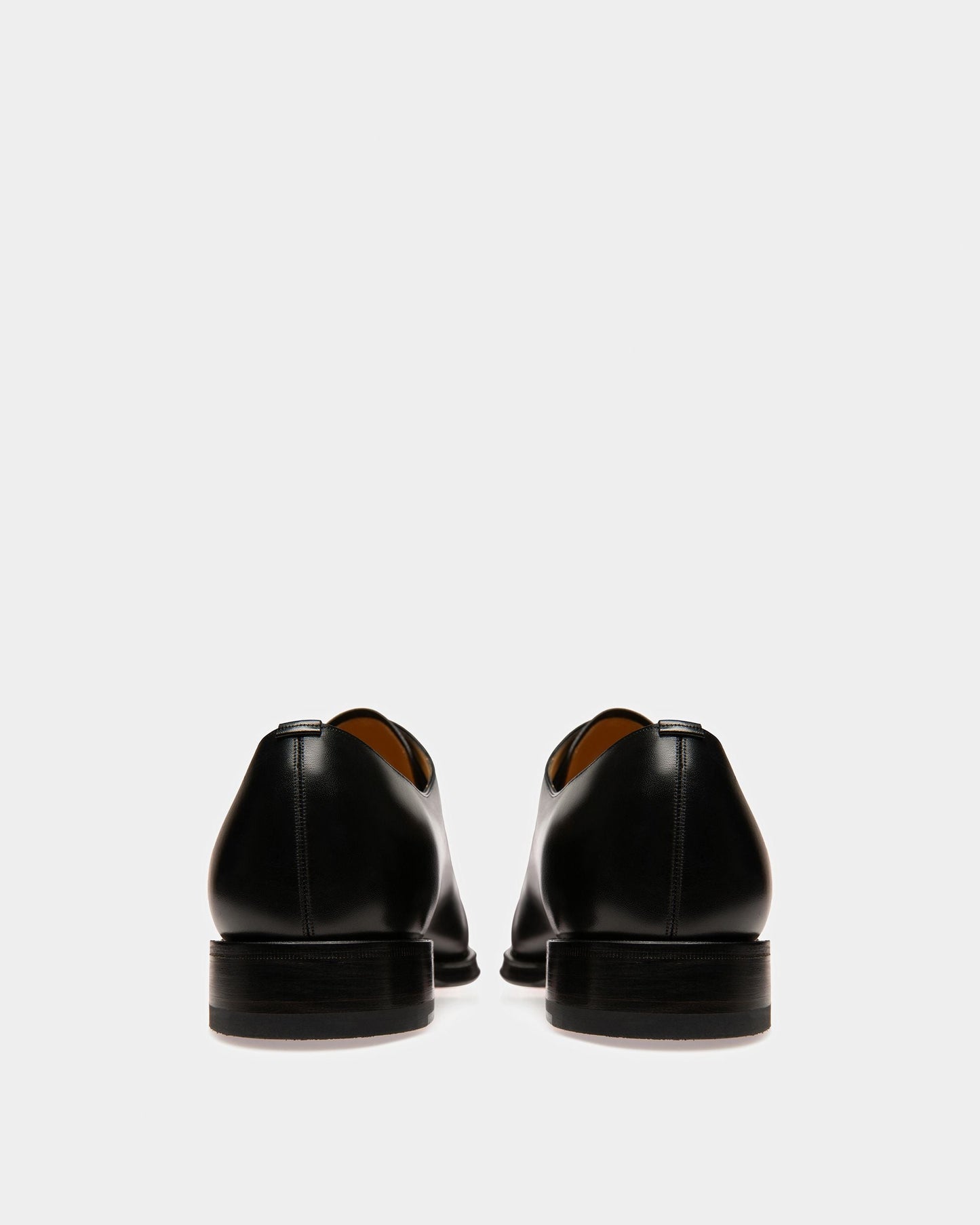 Scolder | Men's Oxfords | Black Leather | Bally | Still Life 3/4 Back