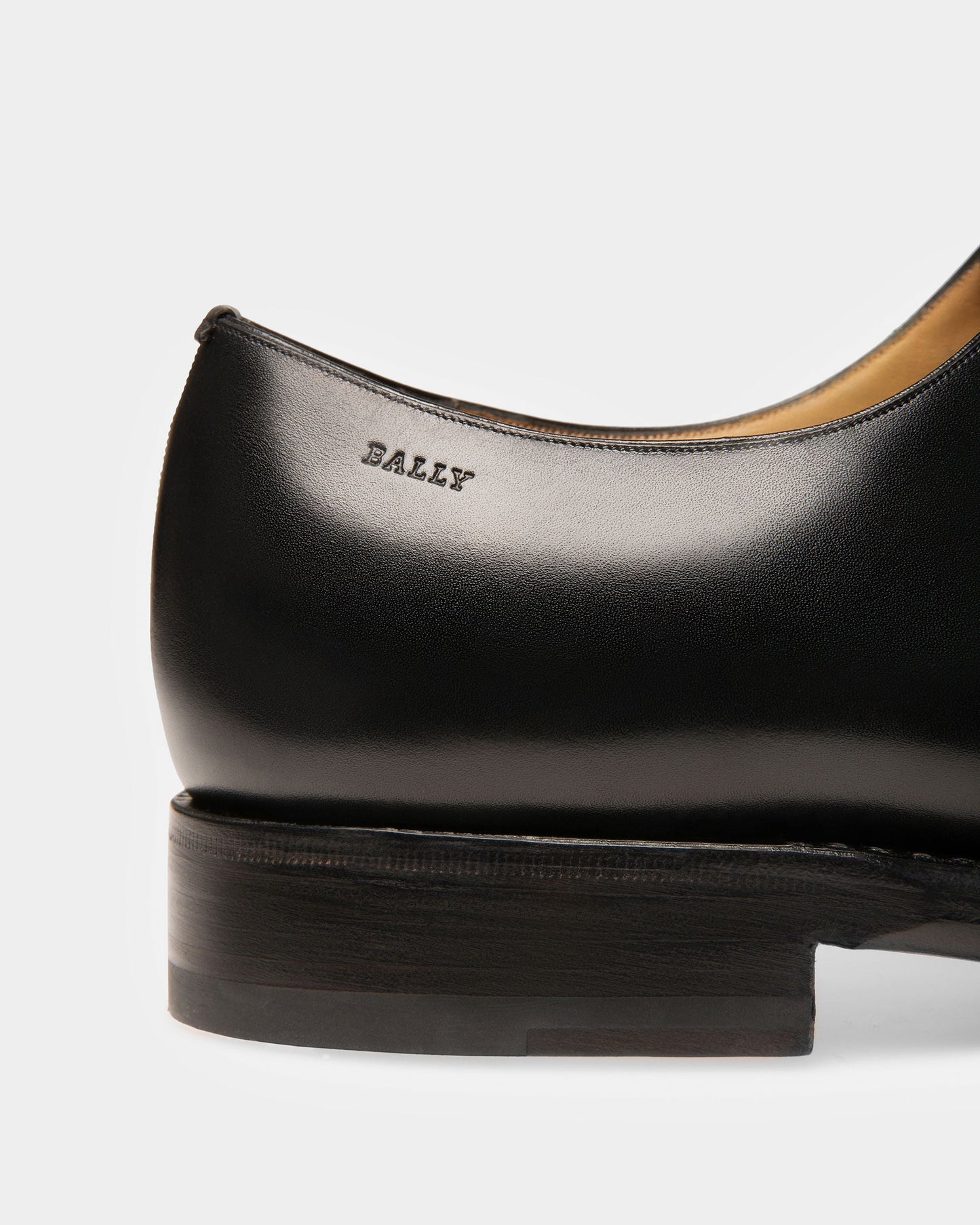 Scolder | Men's Oxfords | Black Leather | Bally | Still Life Detail