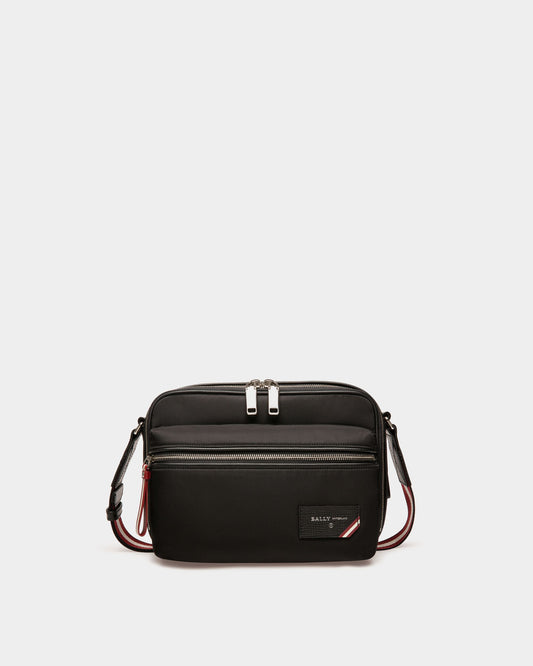 Fiji Techno Nylon Reporter Bag In Black