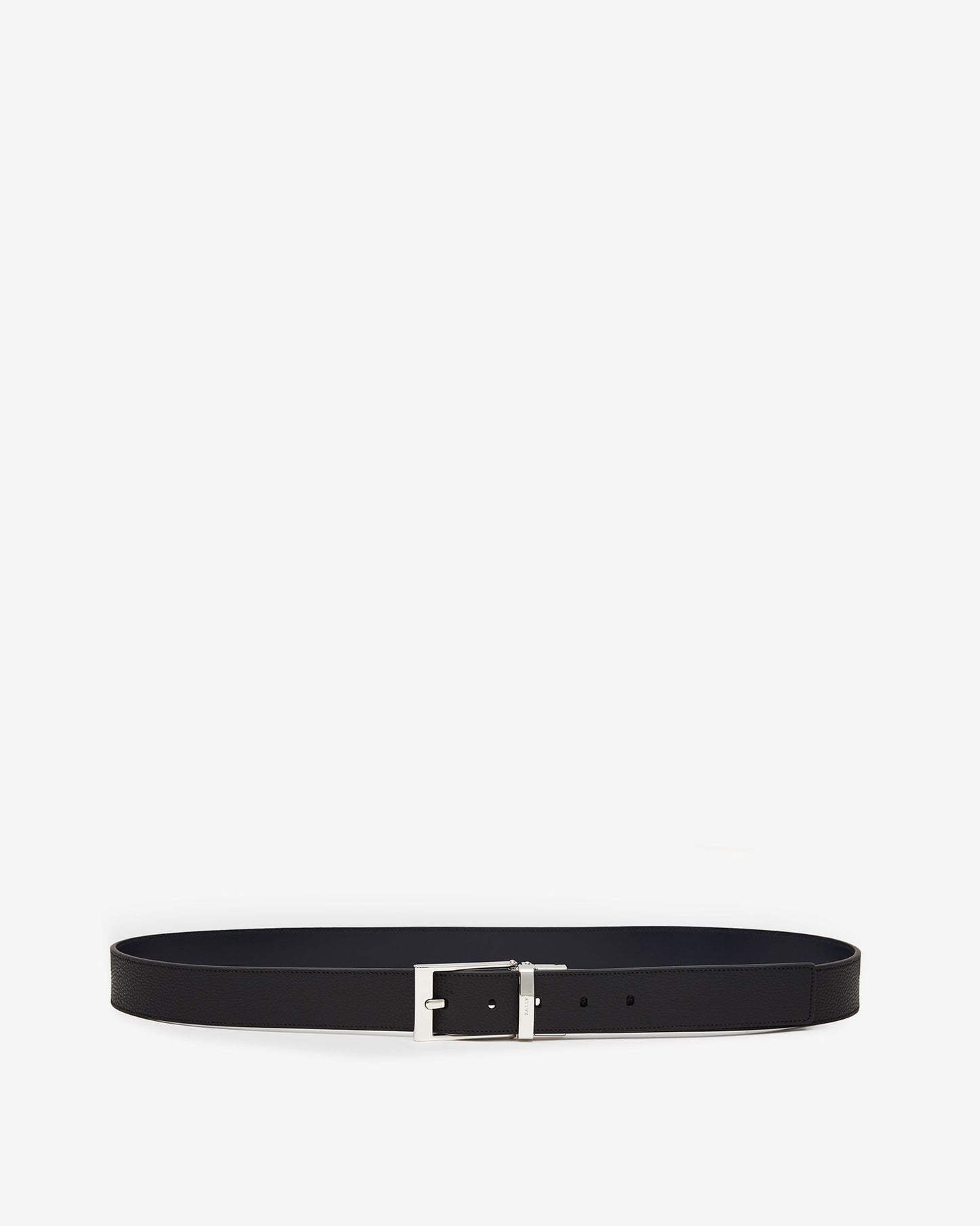 Reversible And Adjustable Belt in Black Leather
