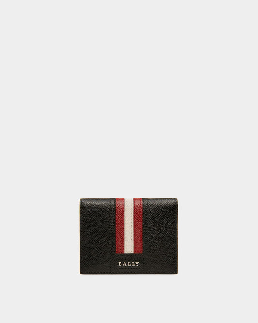Talder | Men's Business Card Holder | Black Leather | Bally | Still Life Front