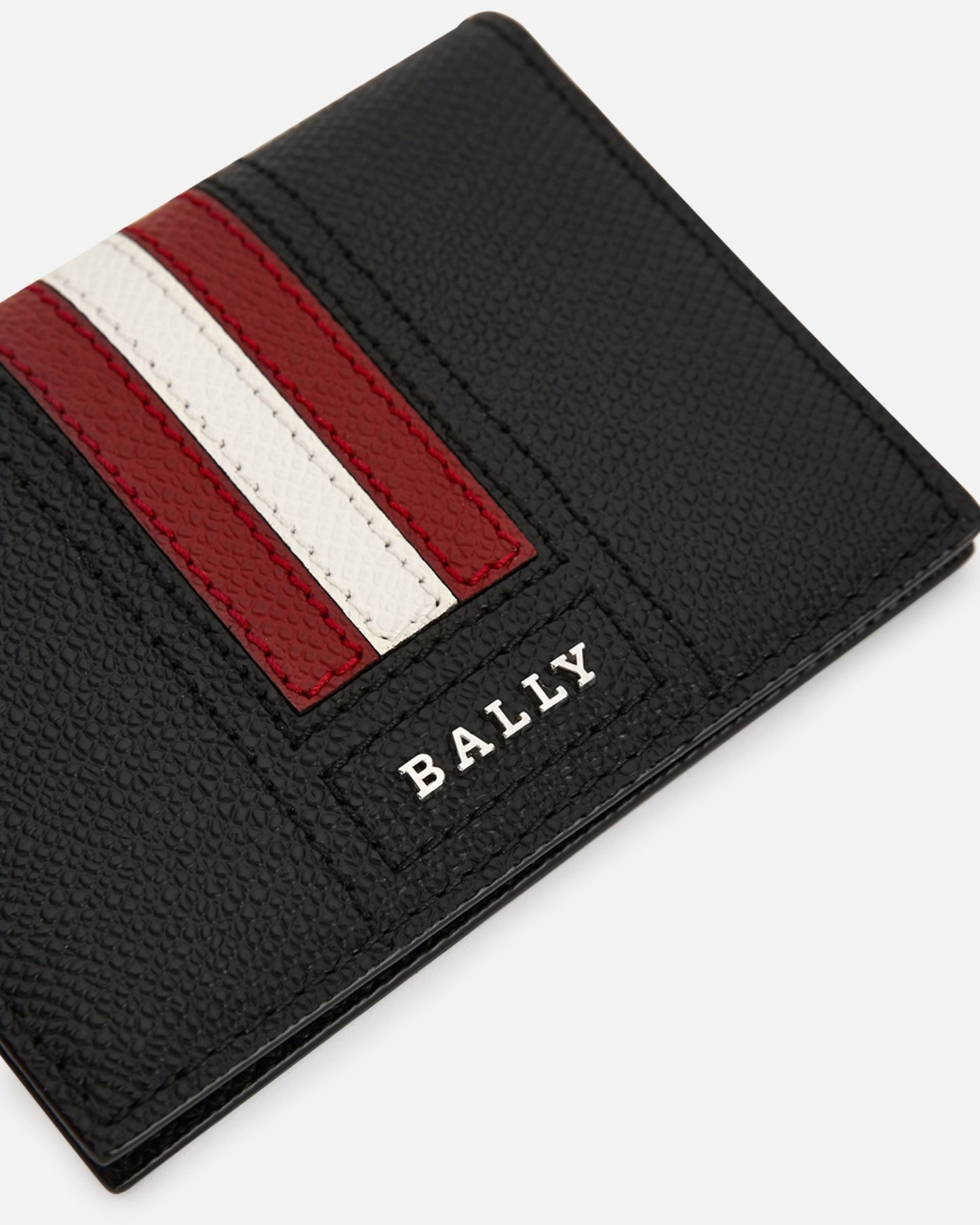Talder | Men's Business Card Holder | Black Leather | Bally | Still Life Detail