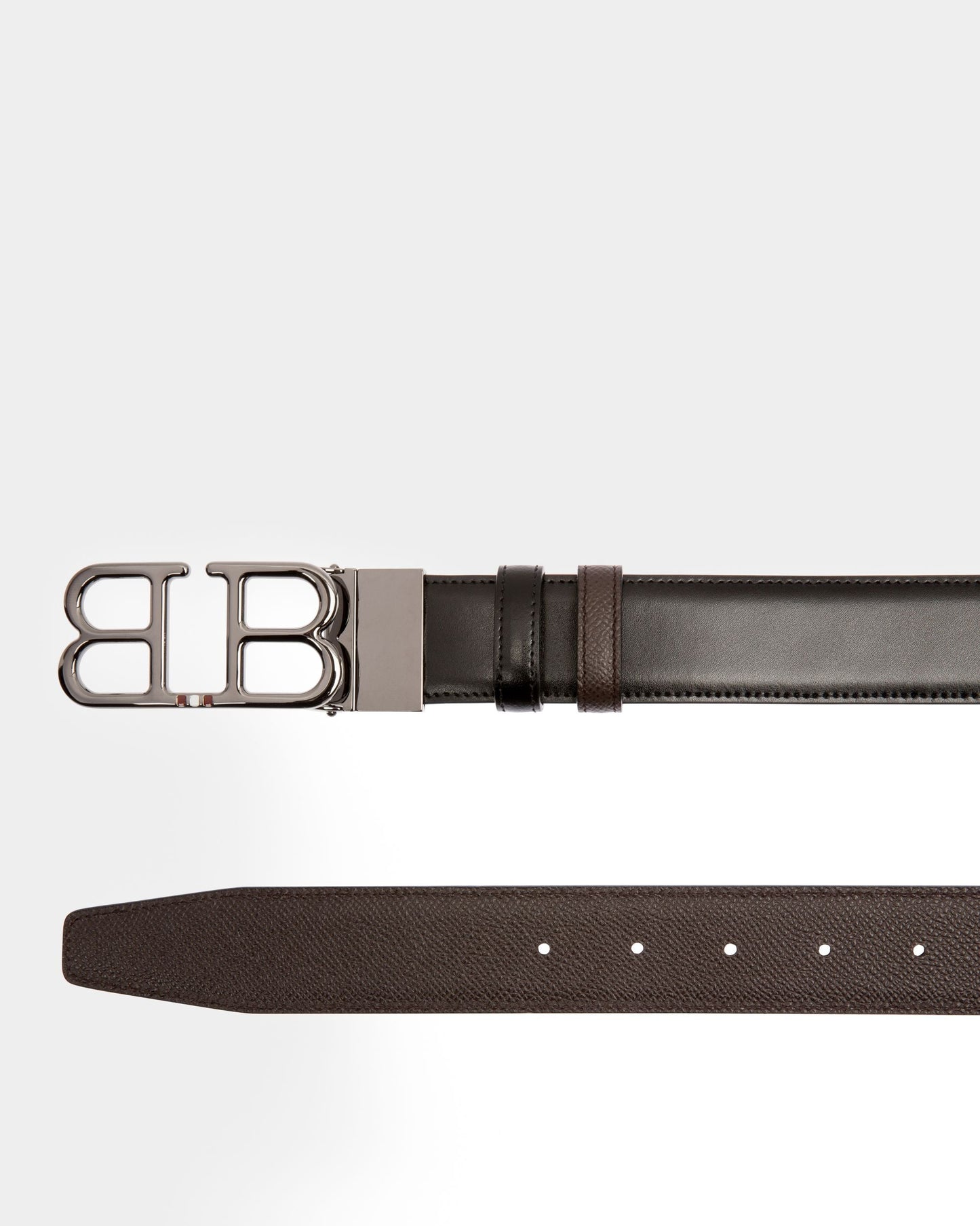 Britt Leather 35mm Belt In Black & Brown