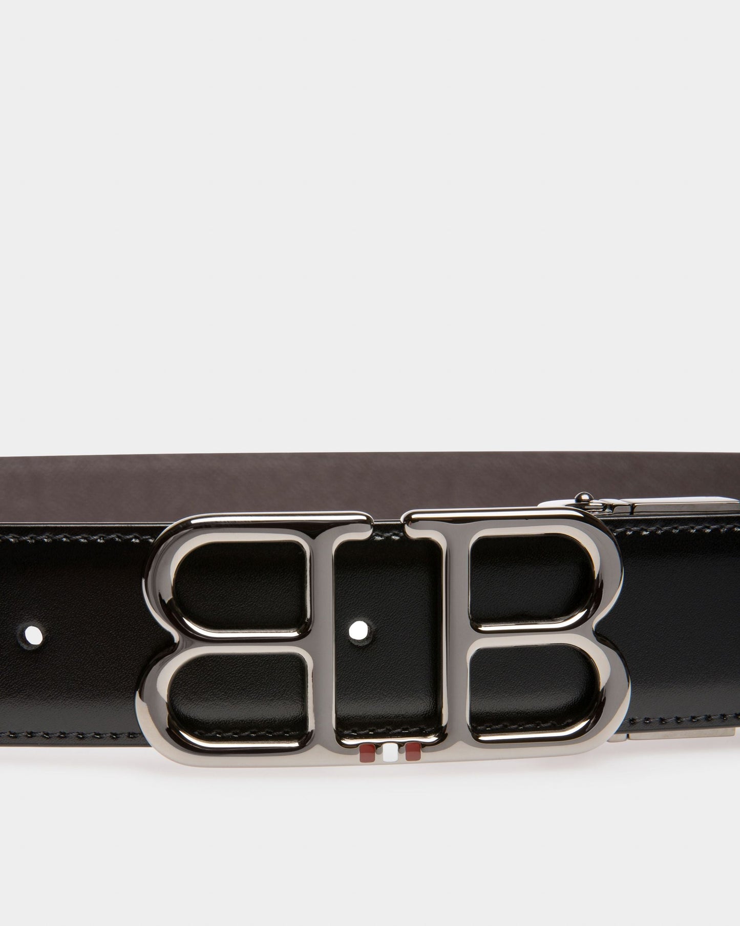 Britt Leather 35mm Belt In Black & Brown