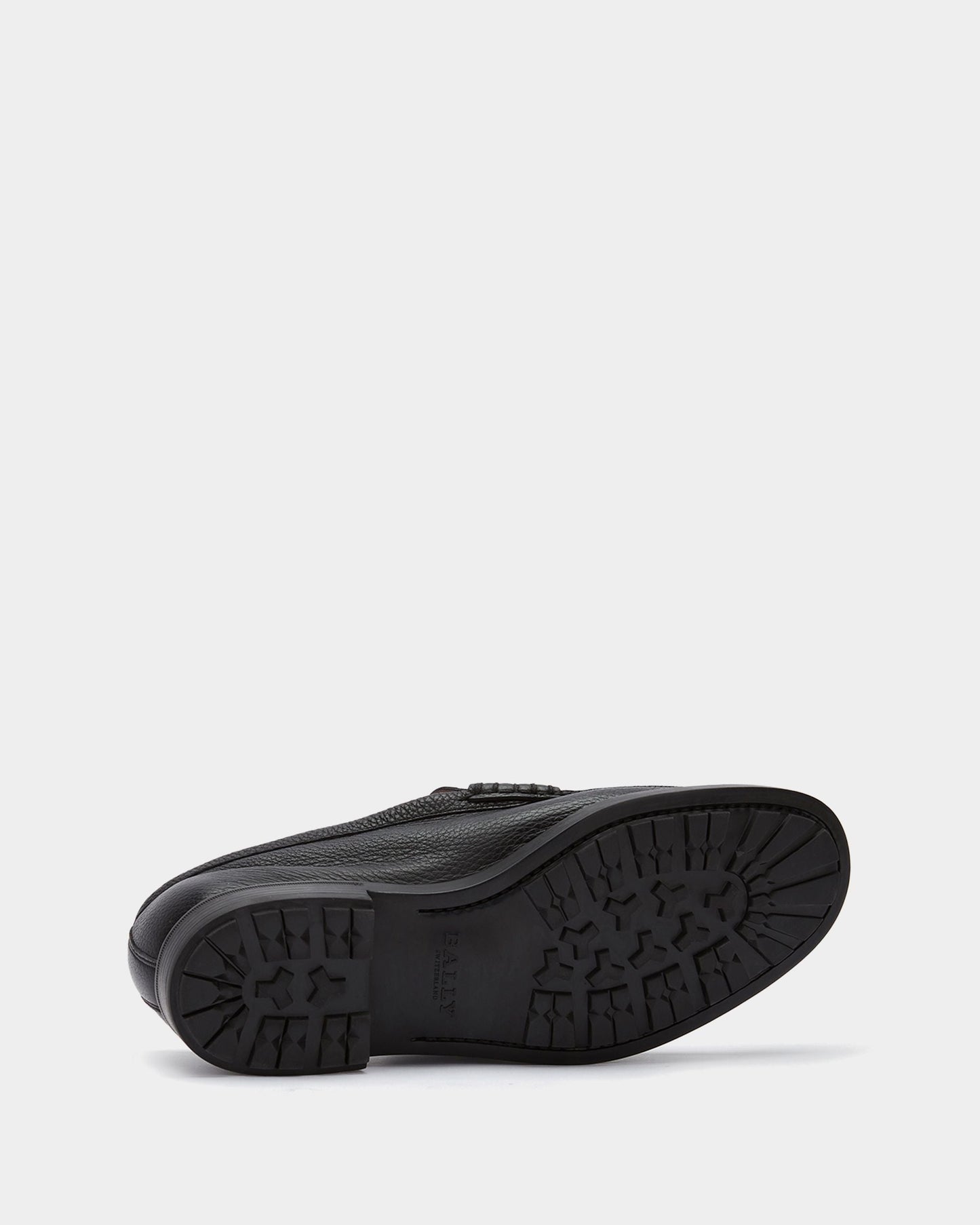 Moccasin in Black Grained Leather
