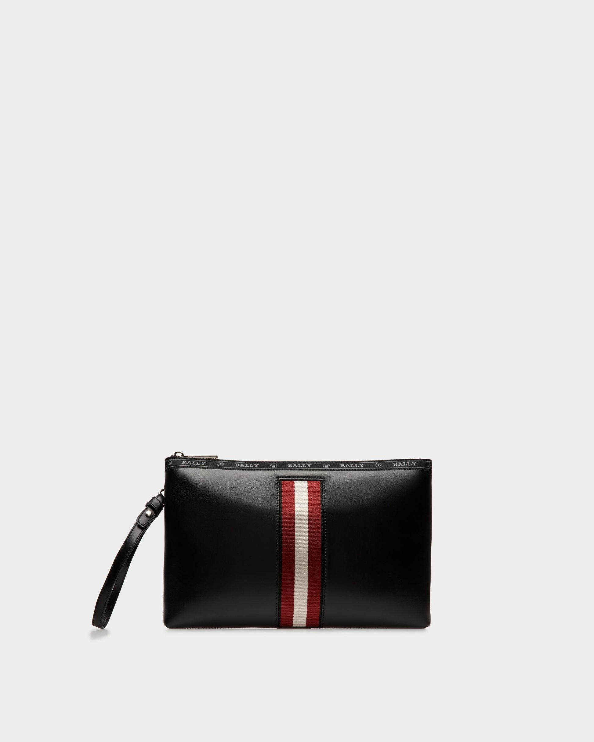 Hartland | Men's Clutch Bag | Black Leather | Bally | Still Life Front