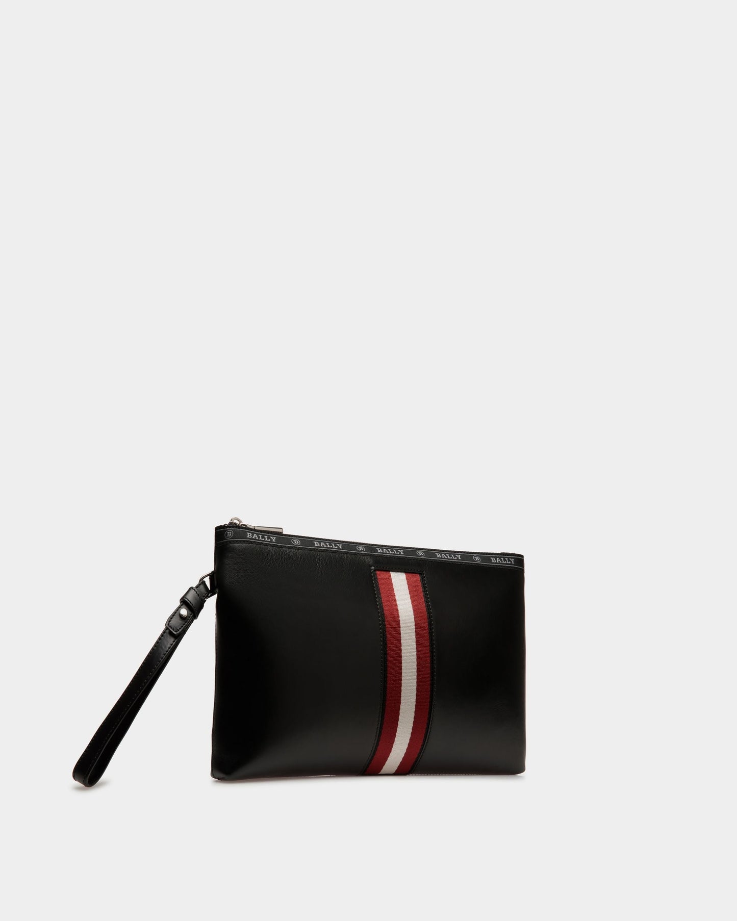 Hartland | Men's Clutch Bag | Black Leather | Bally | Still Life 3/4 Front