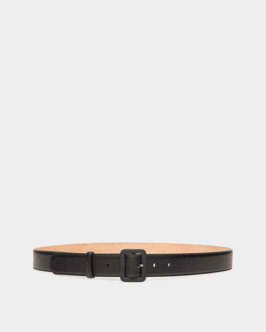 Janelle Leather 35mm Belt In Black