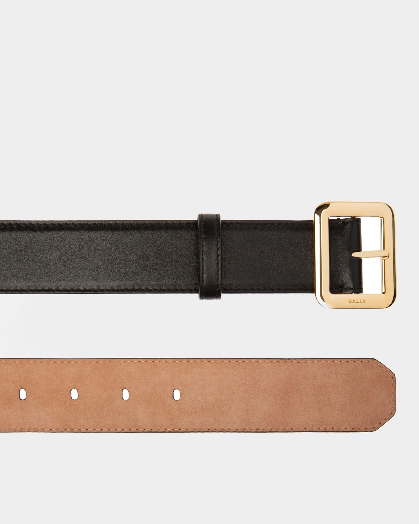 Janelle Leather 35mm Belt In Black