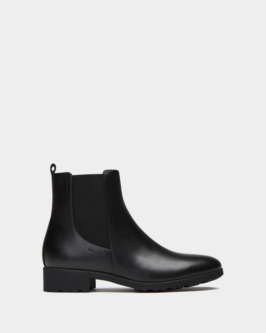Bootie in Black Leather
