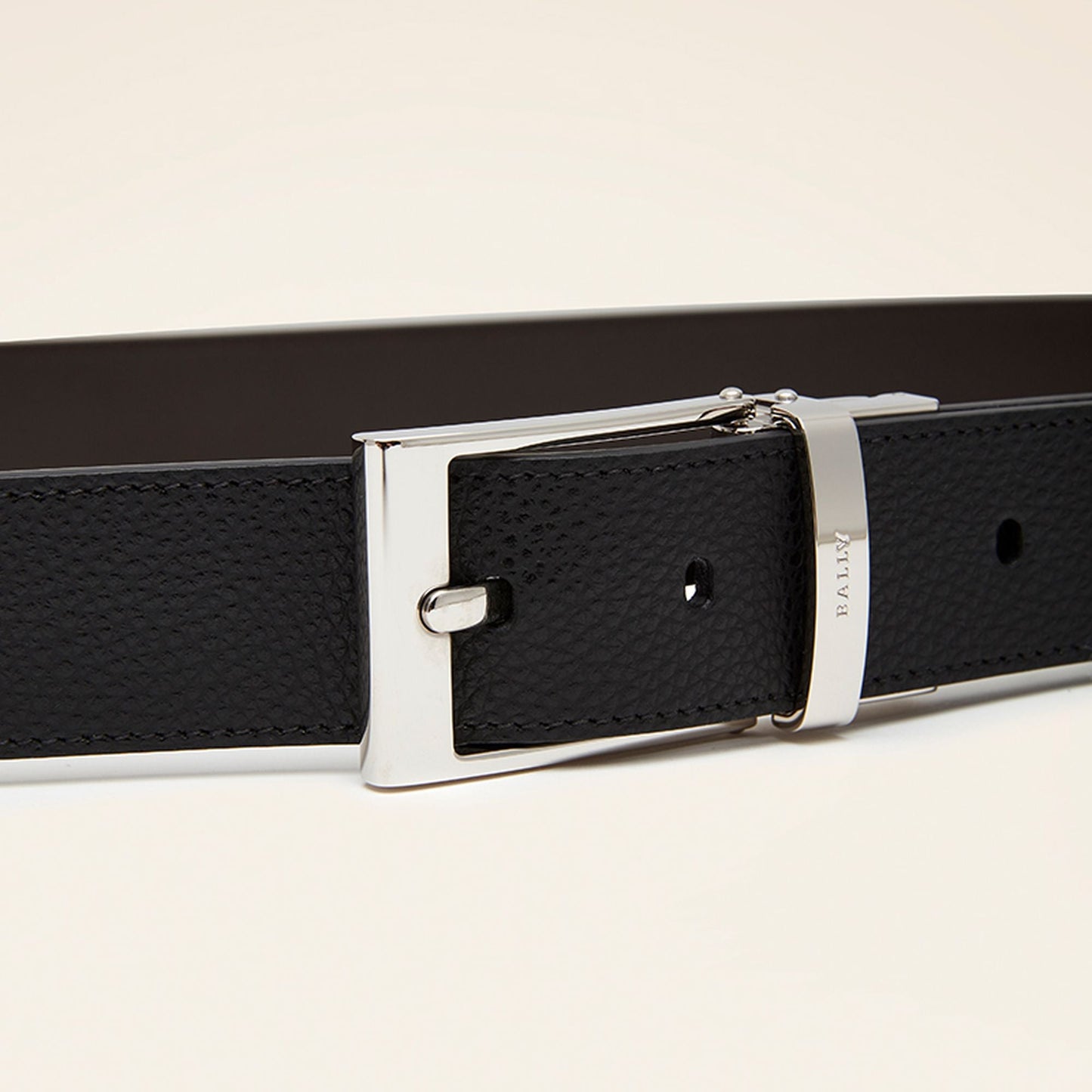 Men's Black Leather Belt