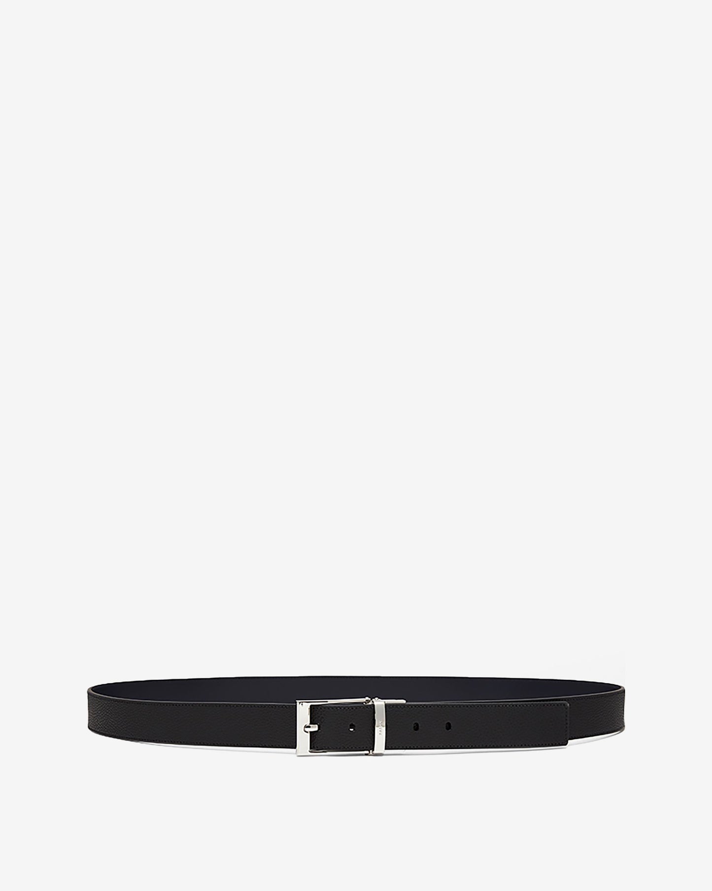 Reversible And Adjustable Belt in Black Leather