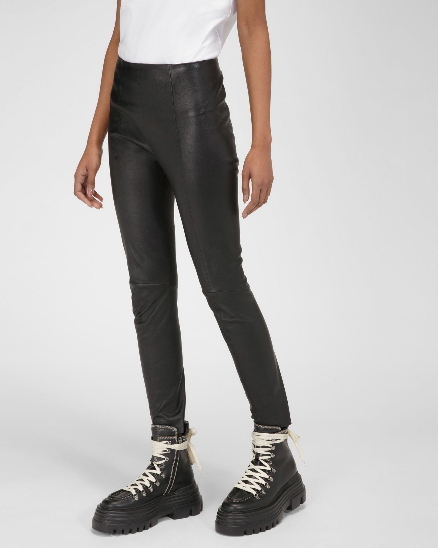Nappa Leather Leggings In Black