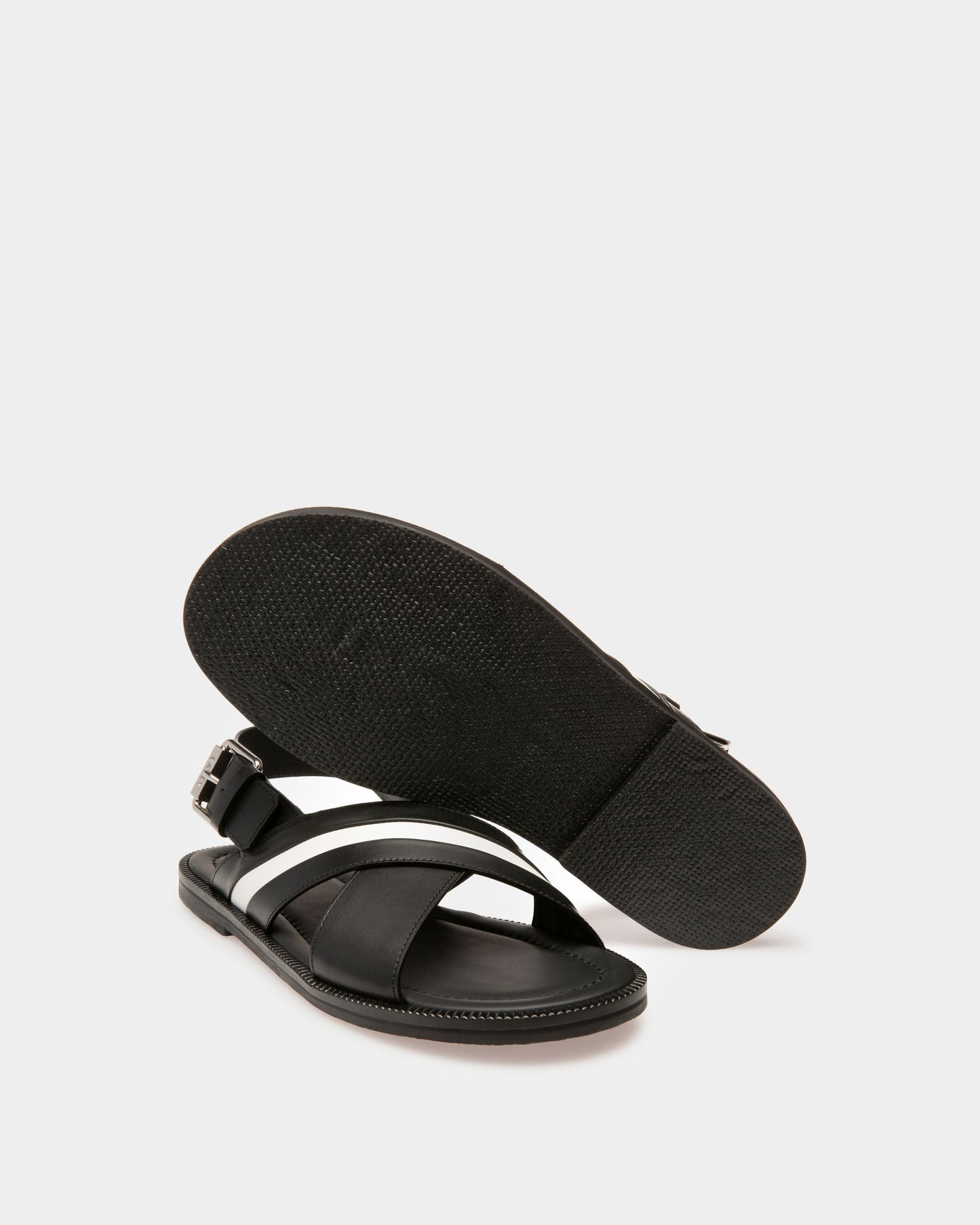 Jameel Leather Sandals In Black