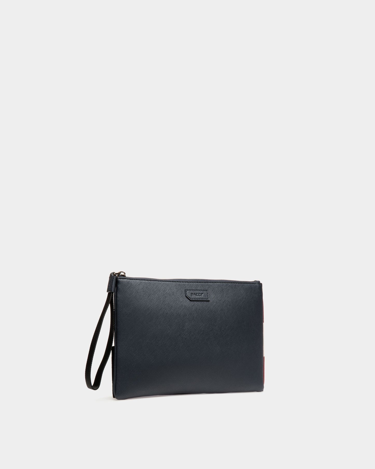 Clutch in Blue Embossed Leather