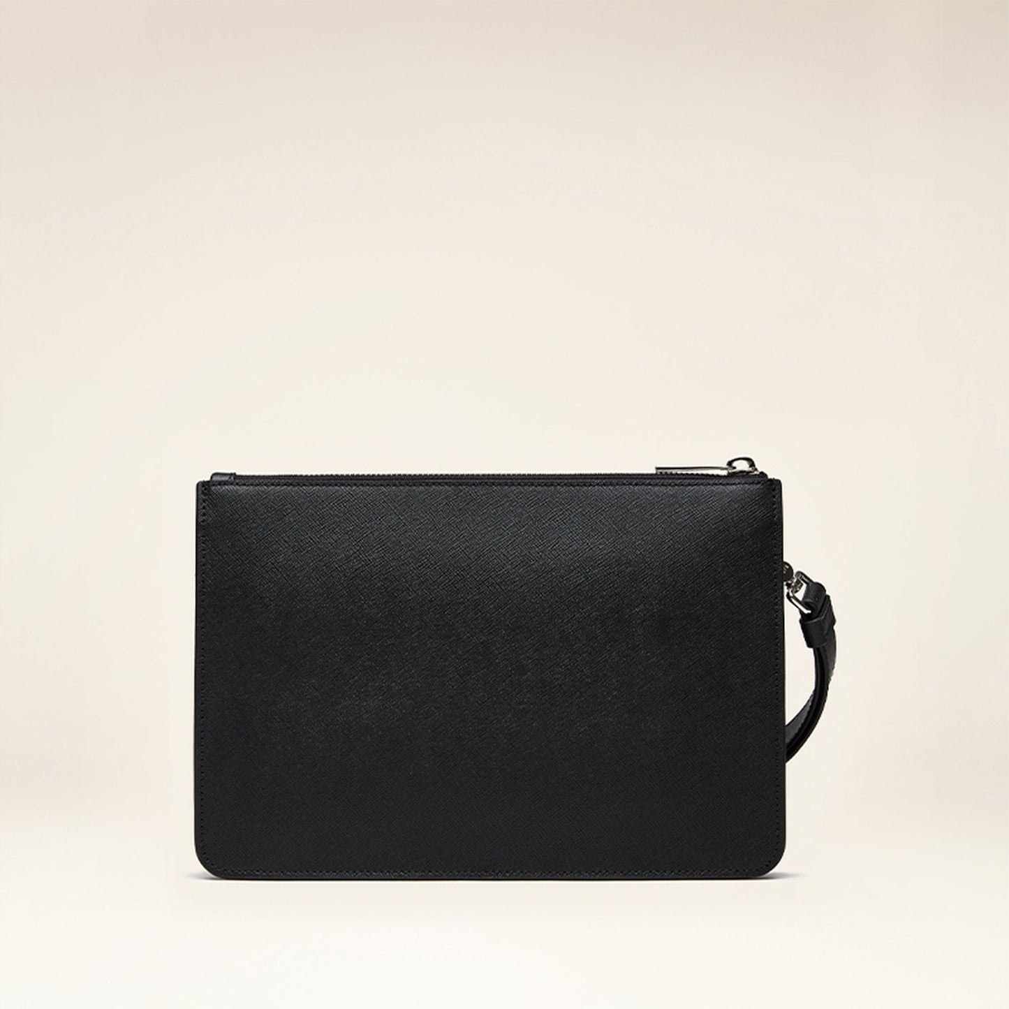 Men's Black Leather Casual Clutch