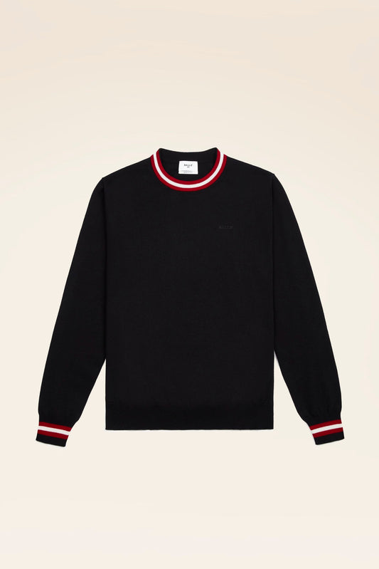 Men's Black Neck Sweater