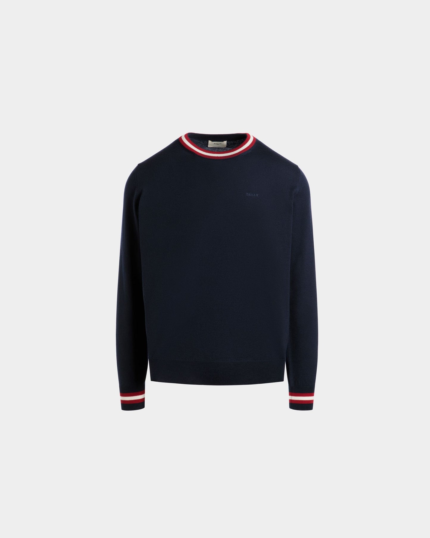 Sweater in Blue Merino Wool
