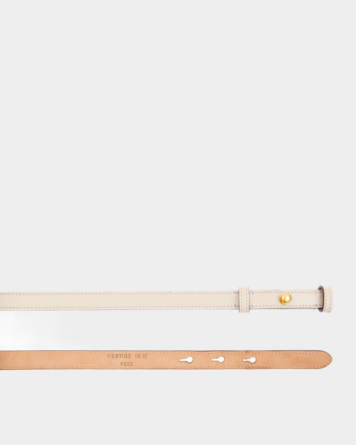 Vestige Leather 15Mm Belt In Bone