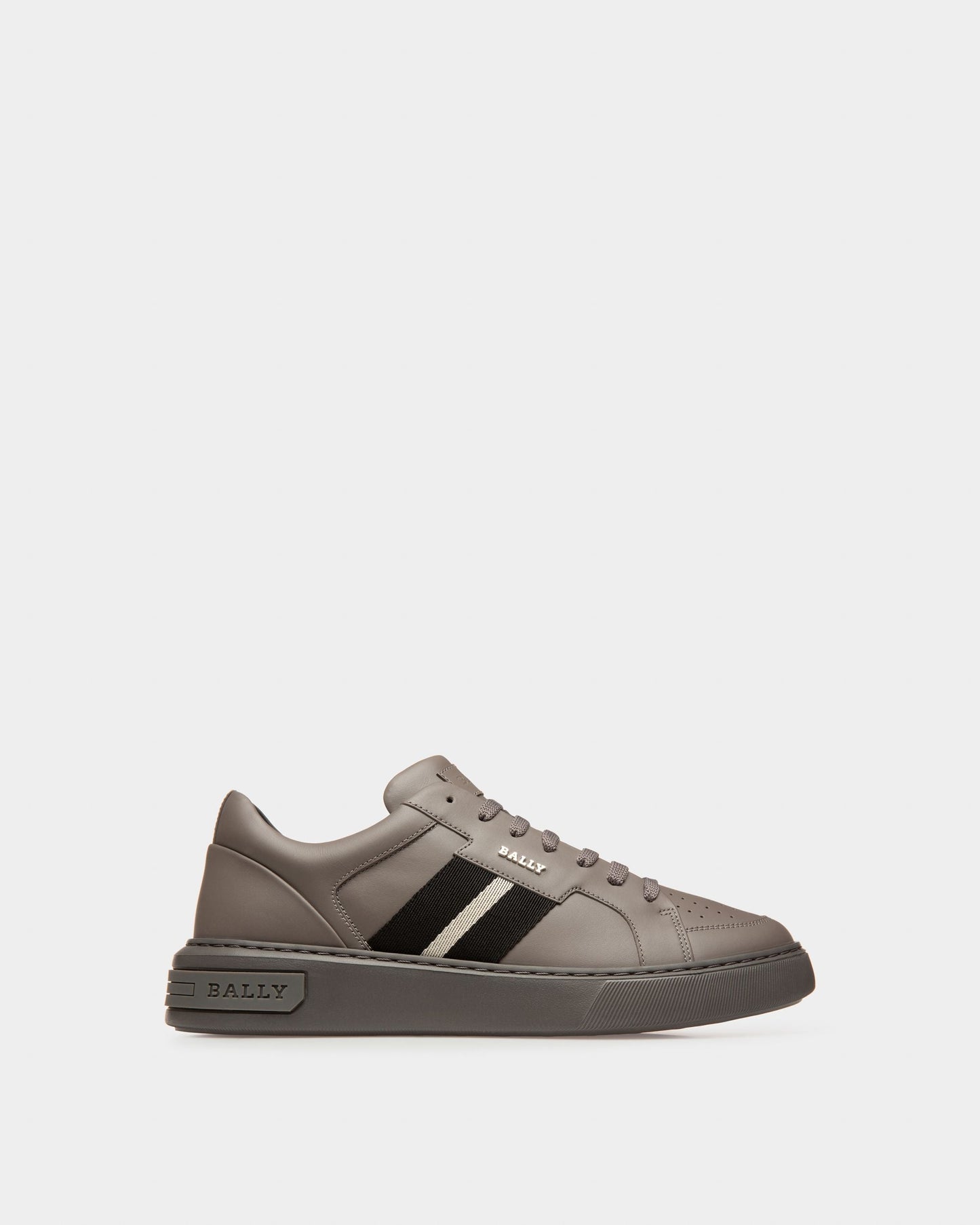 Moony Leather Sneakers In Dark Mineral