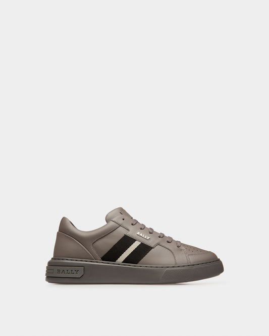 Moony Leather Sneakers In Dark Mineral