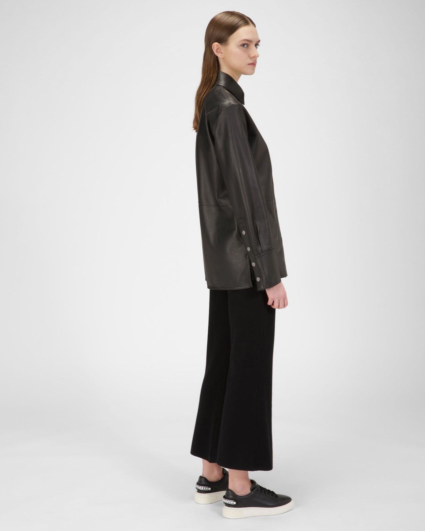 Malya Leather Sneakers In Black