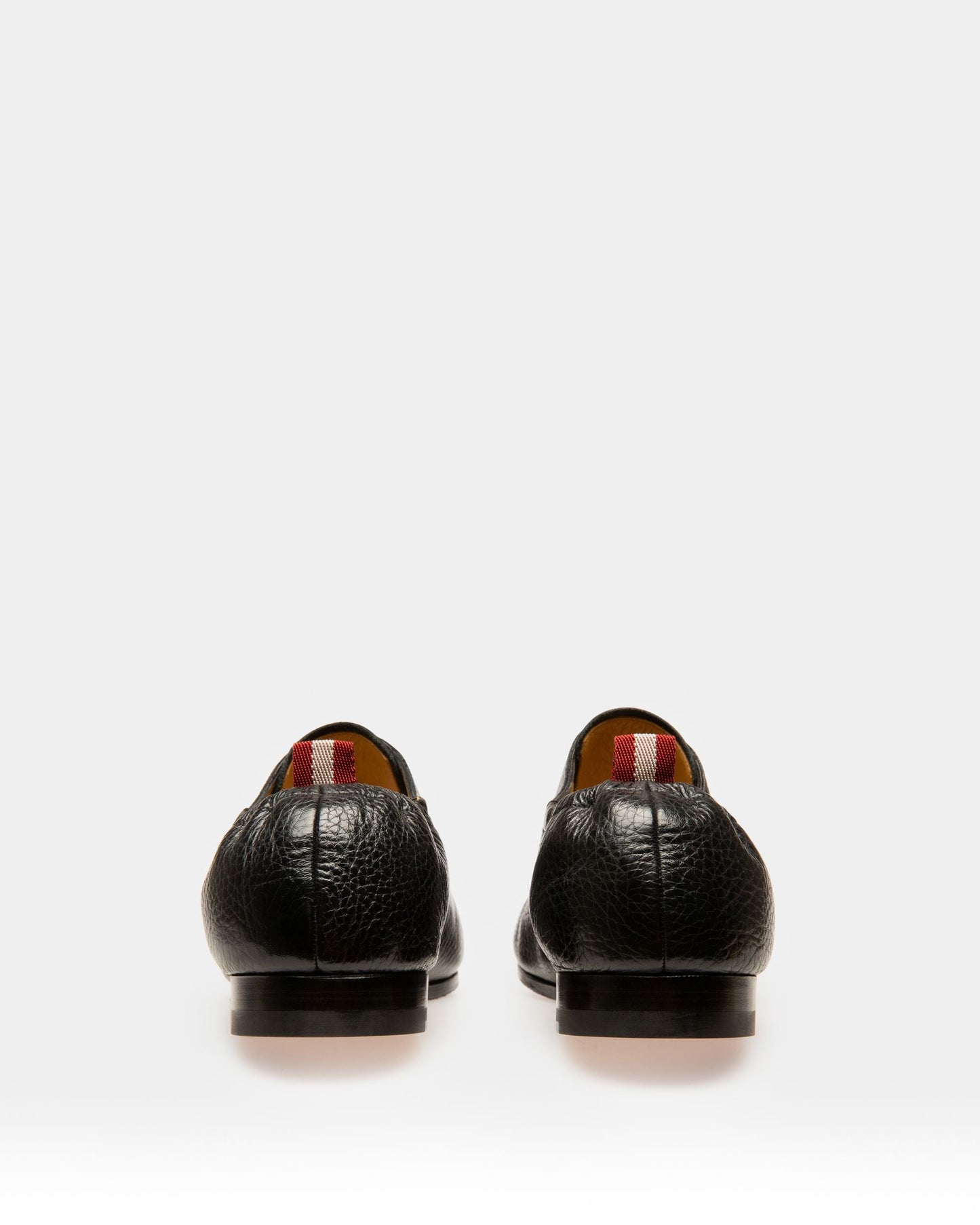 Plizard Leather Derby Shoes In Black