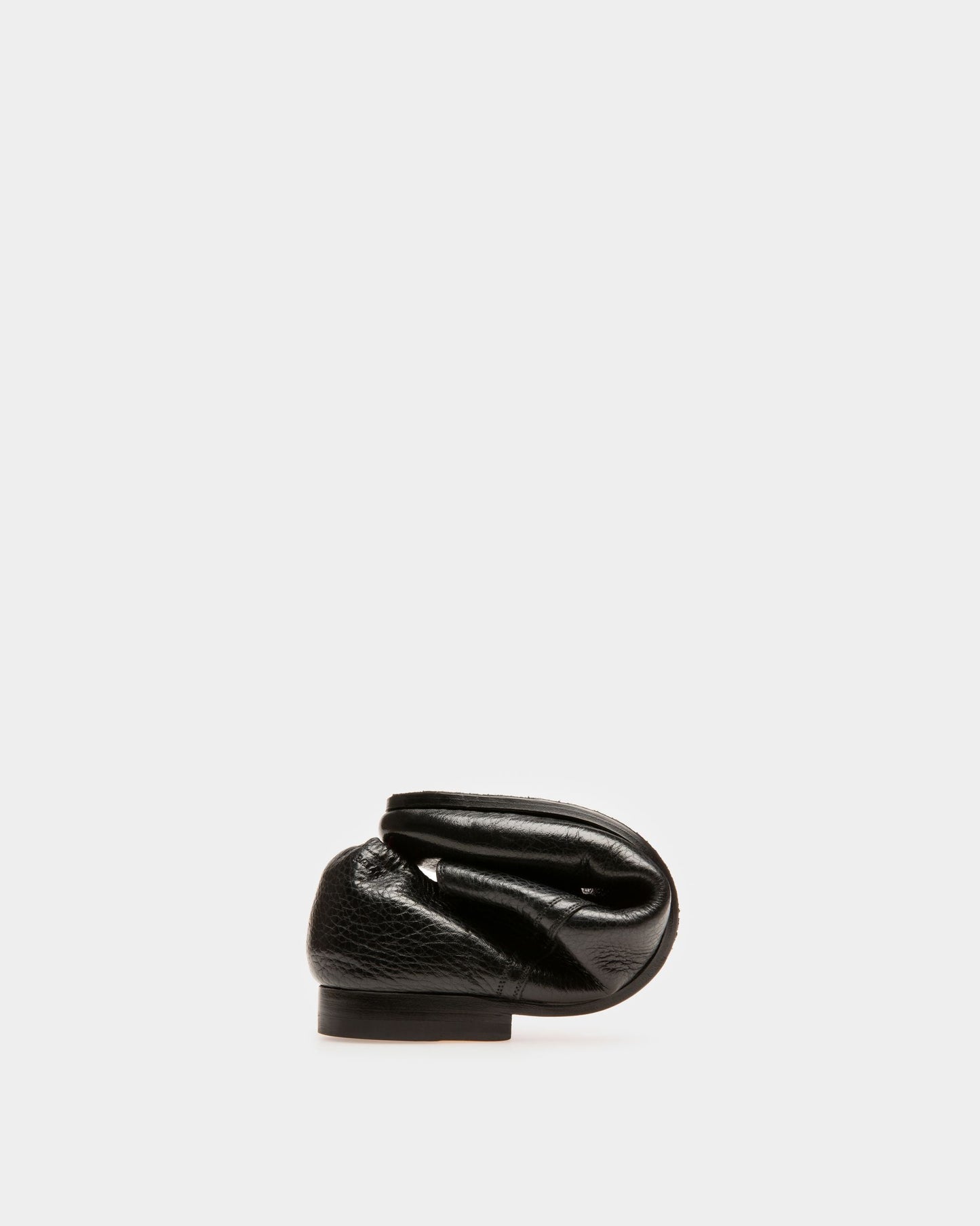 Plizard Leather Derby Shoes In Black