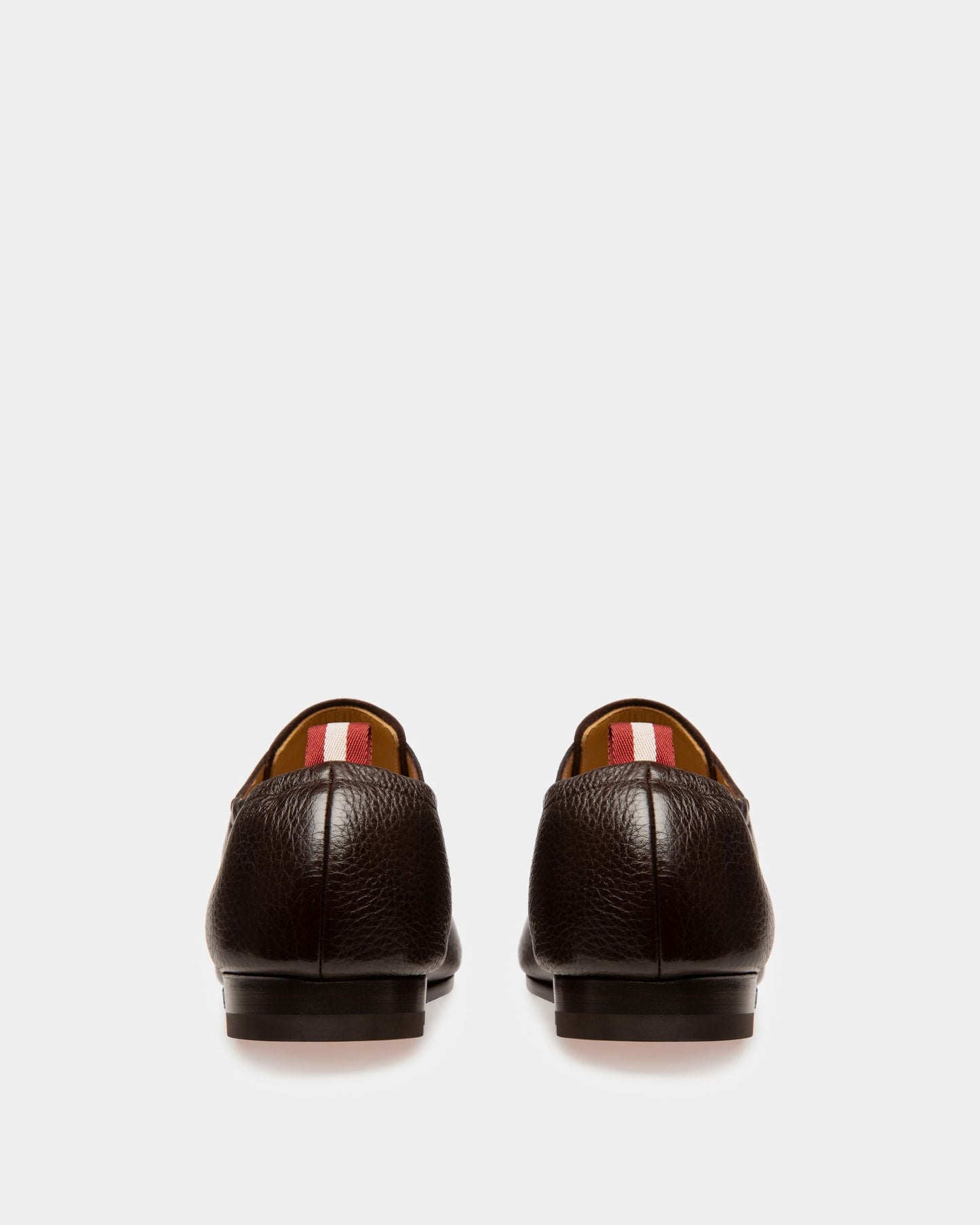 Plizard Leather Derby Shoes In Brown