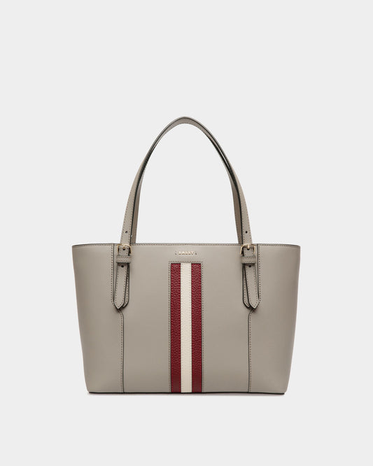 Tote In Beige Embossed Leather