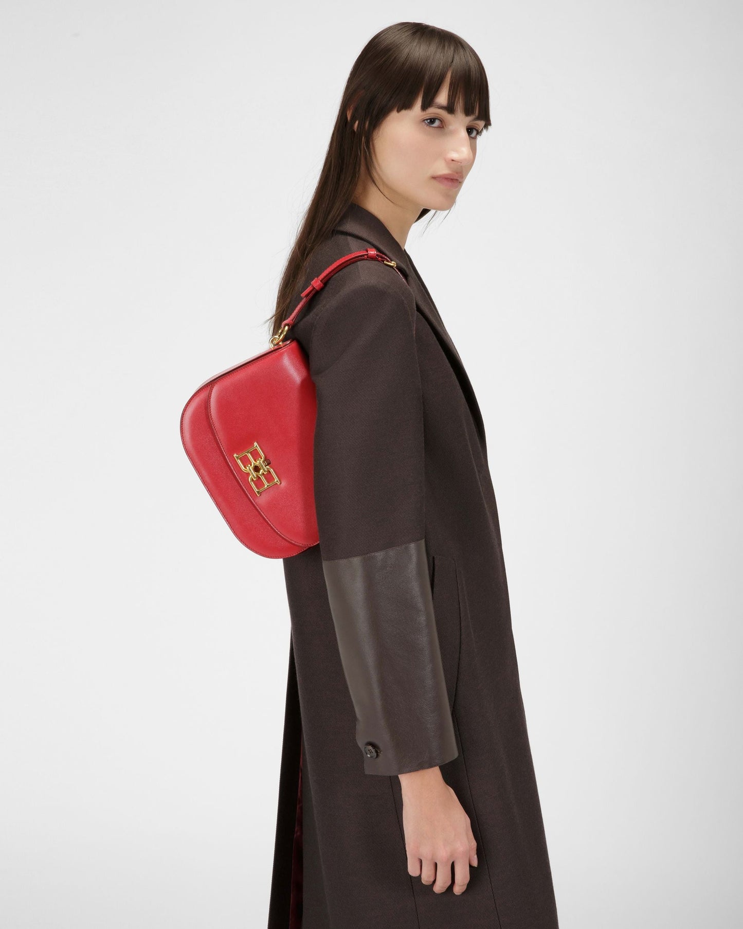 Beckie Leather Cross-Body Bag In Red