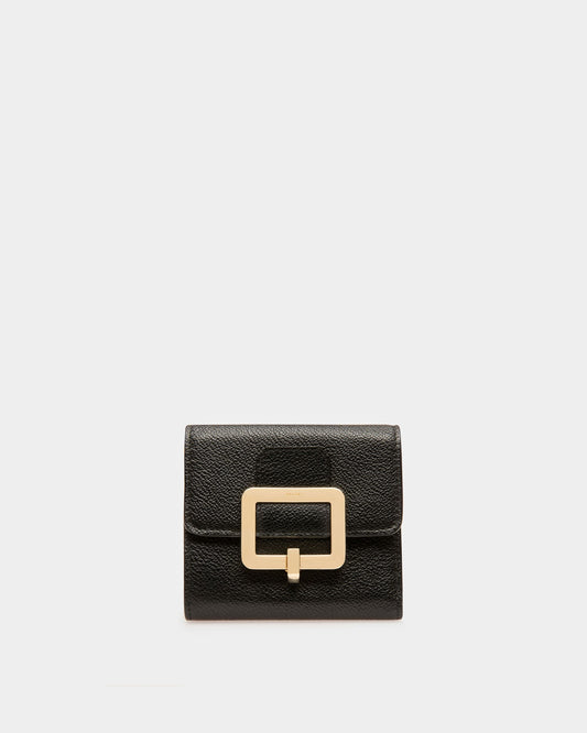 Josy Leather French Wallet In Black