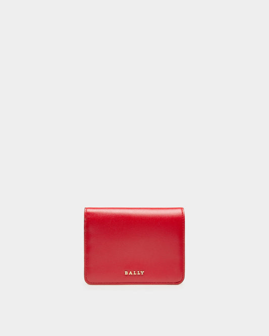 Lettes Leather Beniness Card Holder In Red