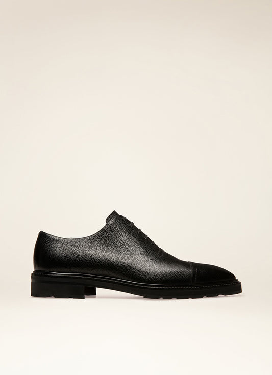 Meyrin Oxford in Black Grained Leather