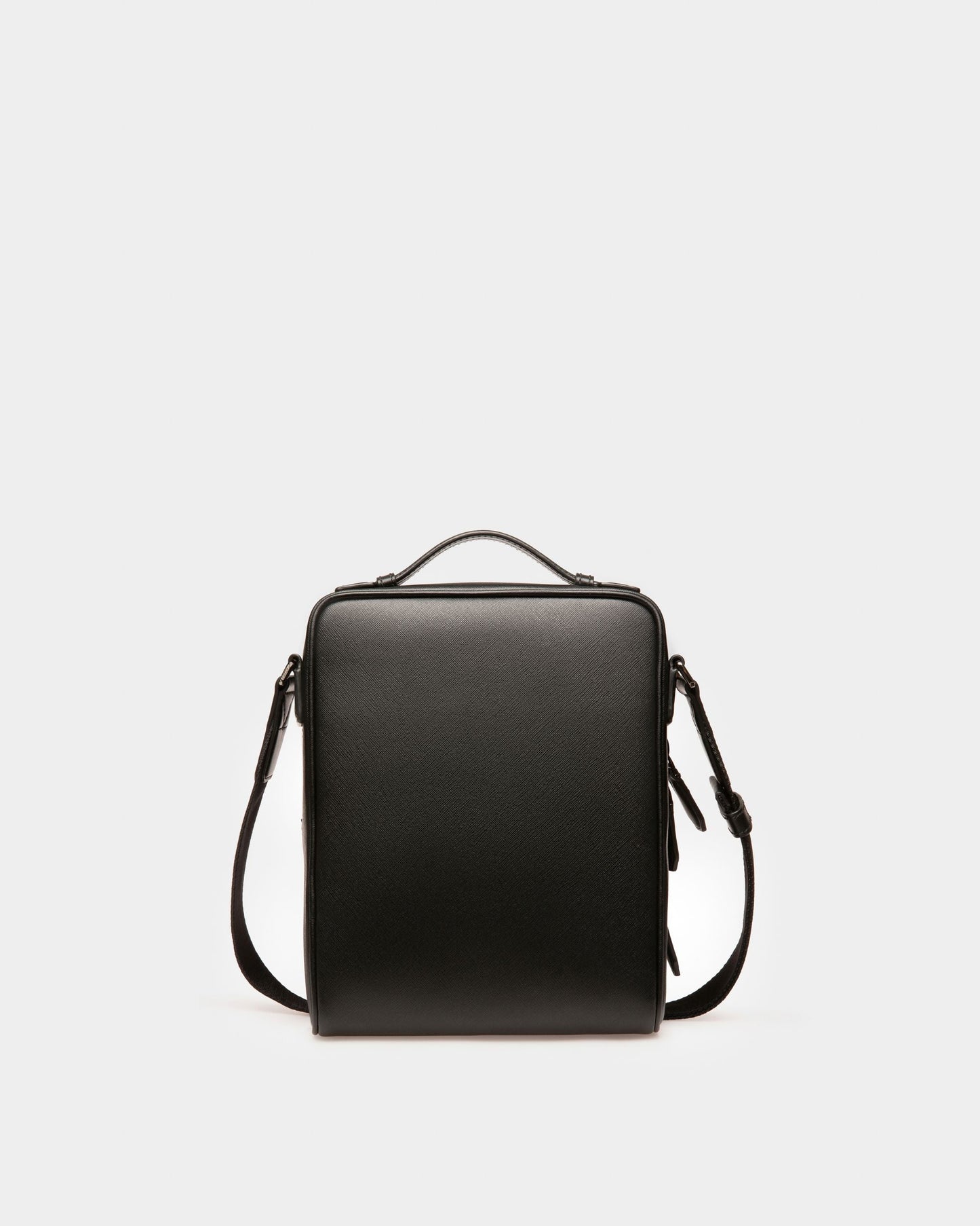 Mackao | Men's Crossbody Bag | Black Leather | Bally | Still Life Back