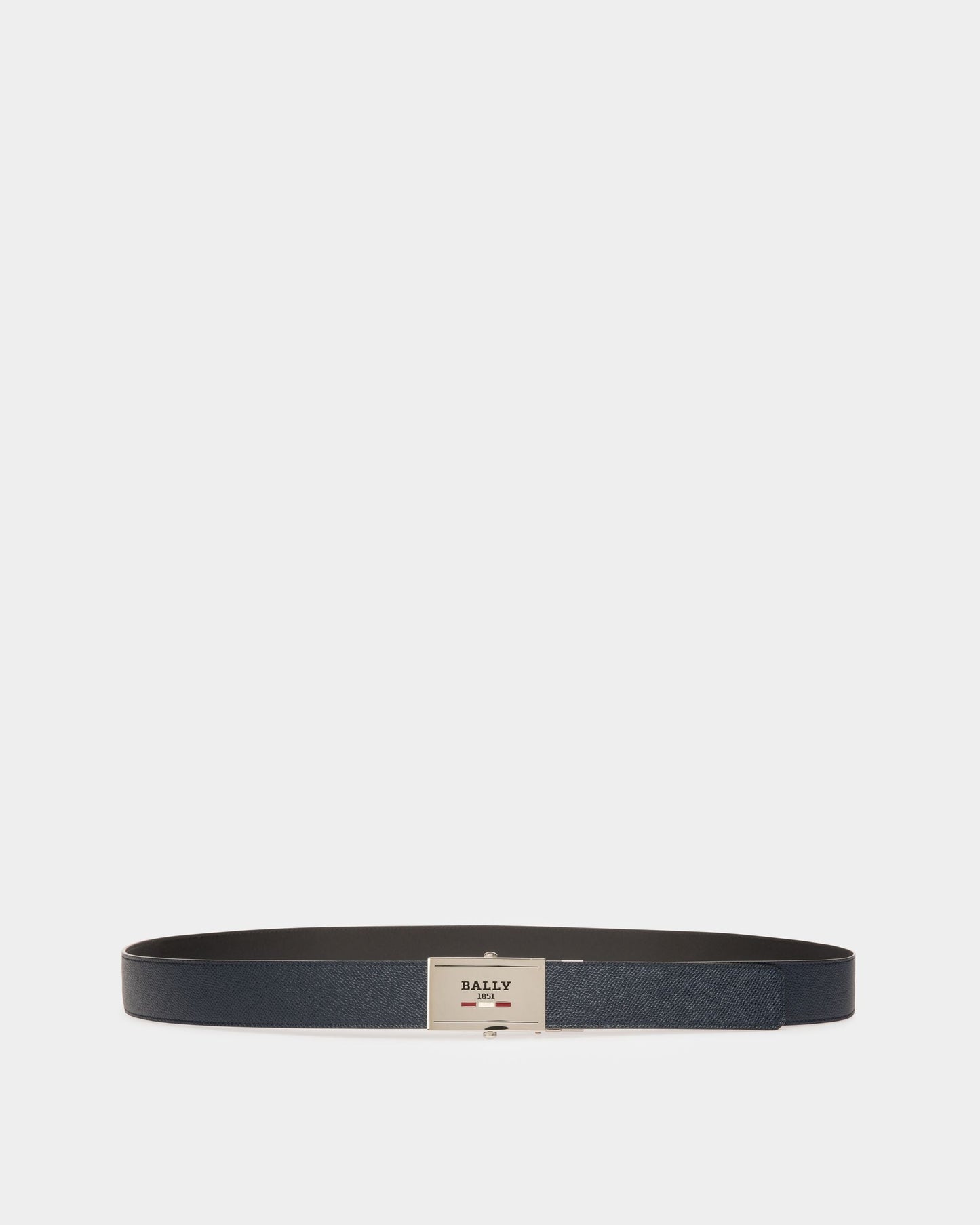 Gyll Leather 35Mm Belt In Navy