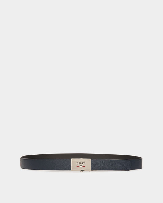 Gyll Leather 35Mm Belt In Navy