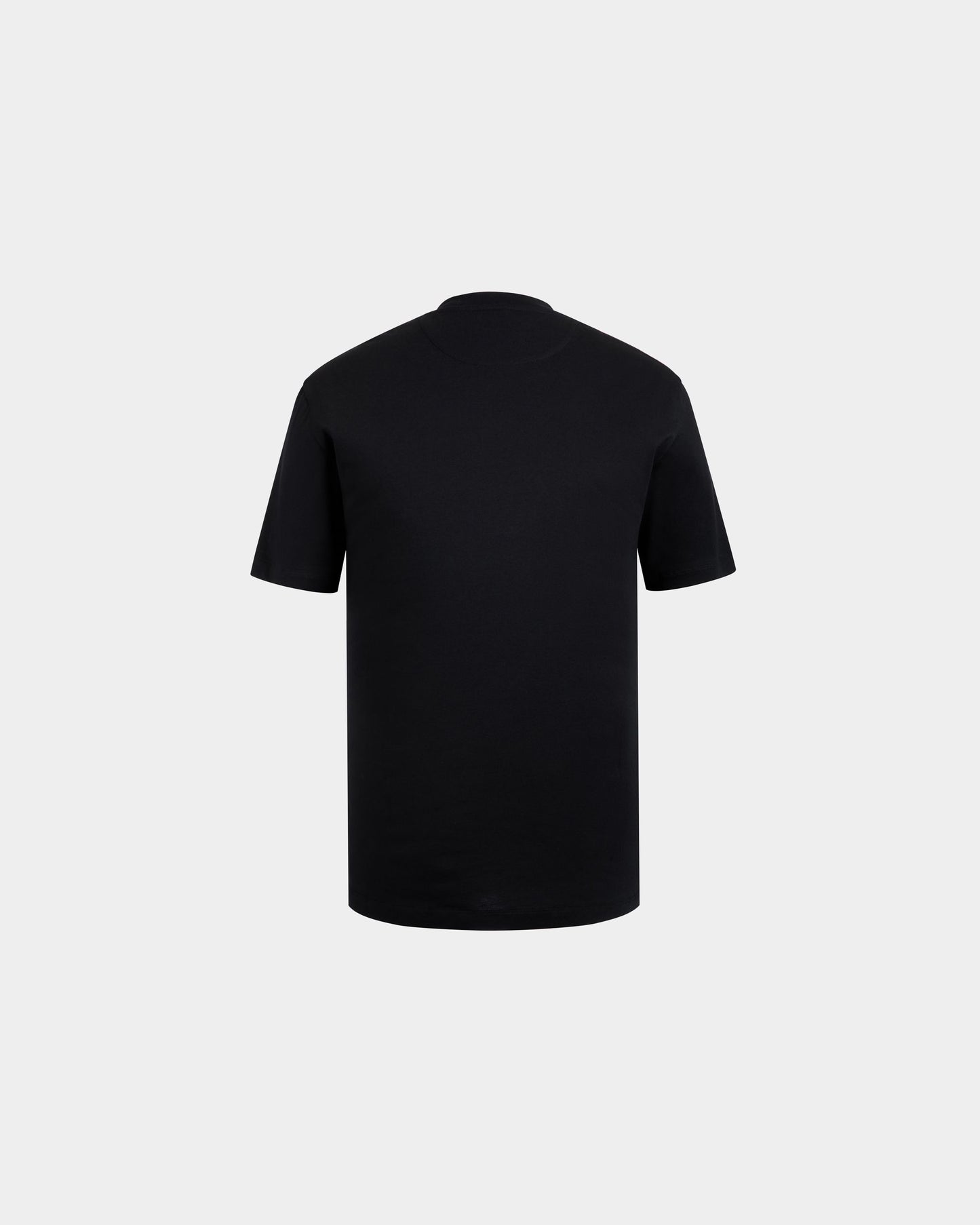 T-Shirt in Black Knit Cotton