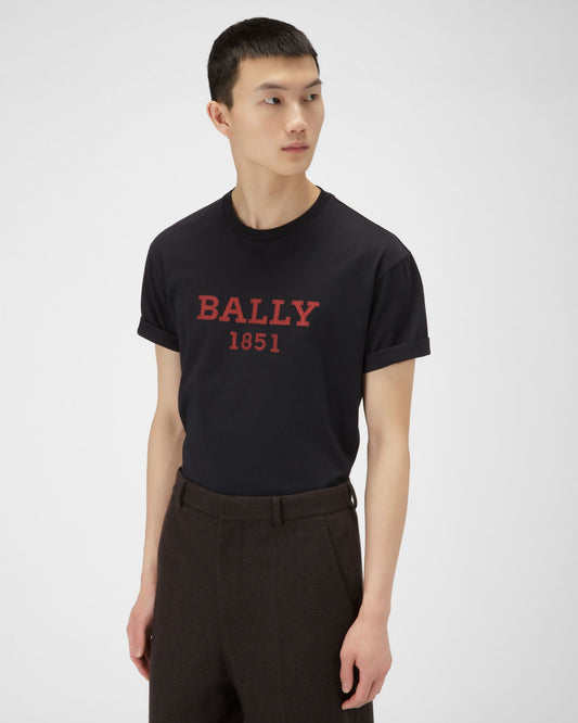 Cotton T-Shirt In Navy