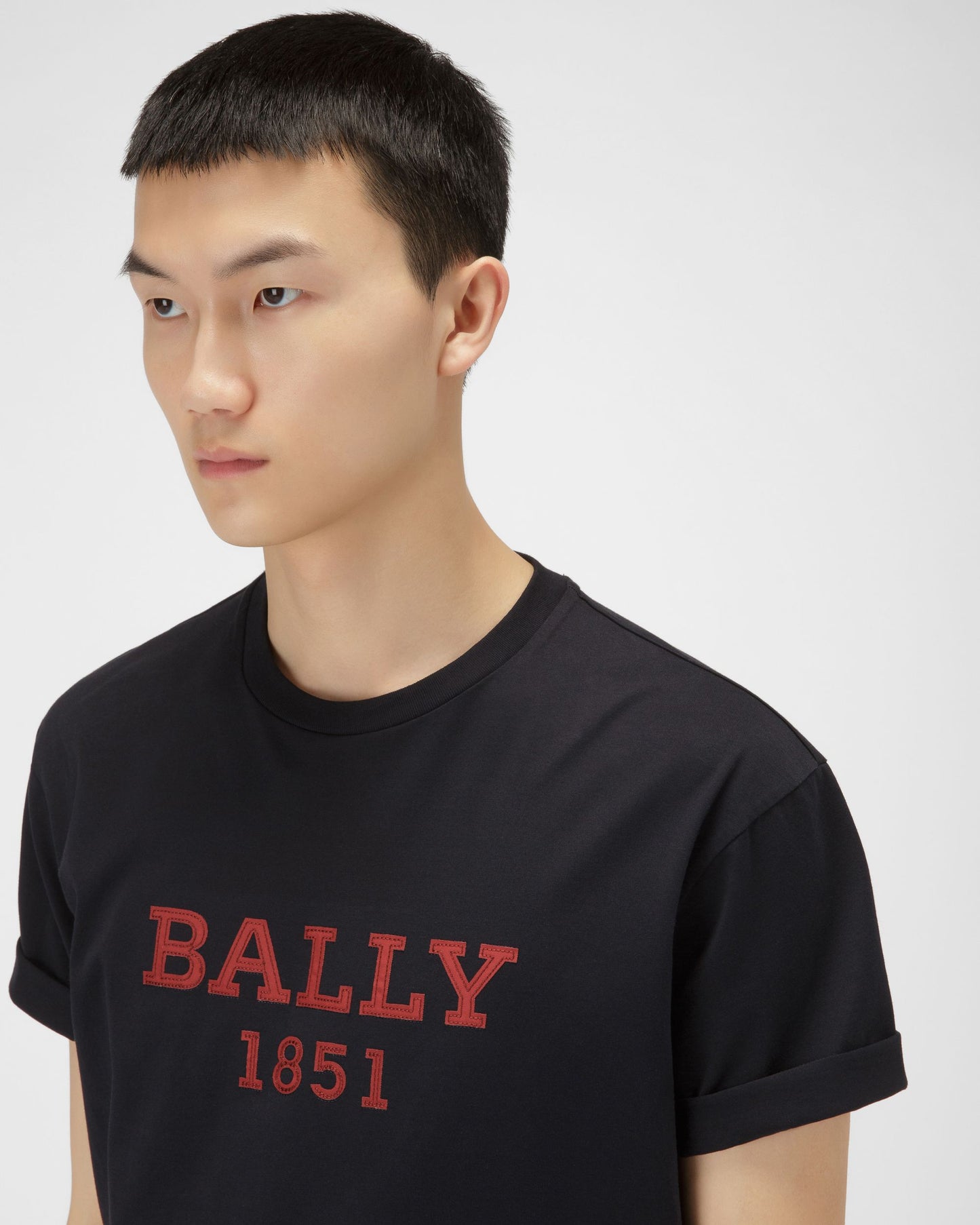 Cotton T-Shirt In Navy