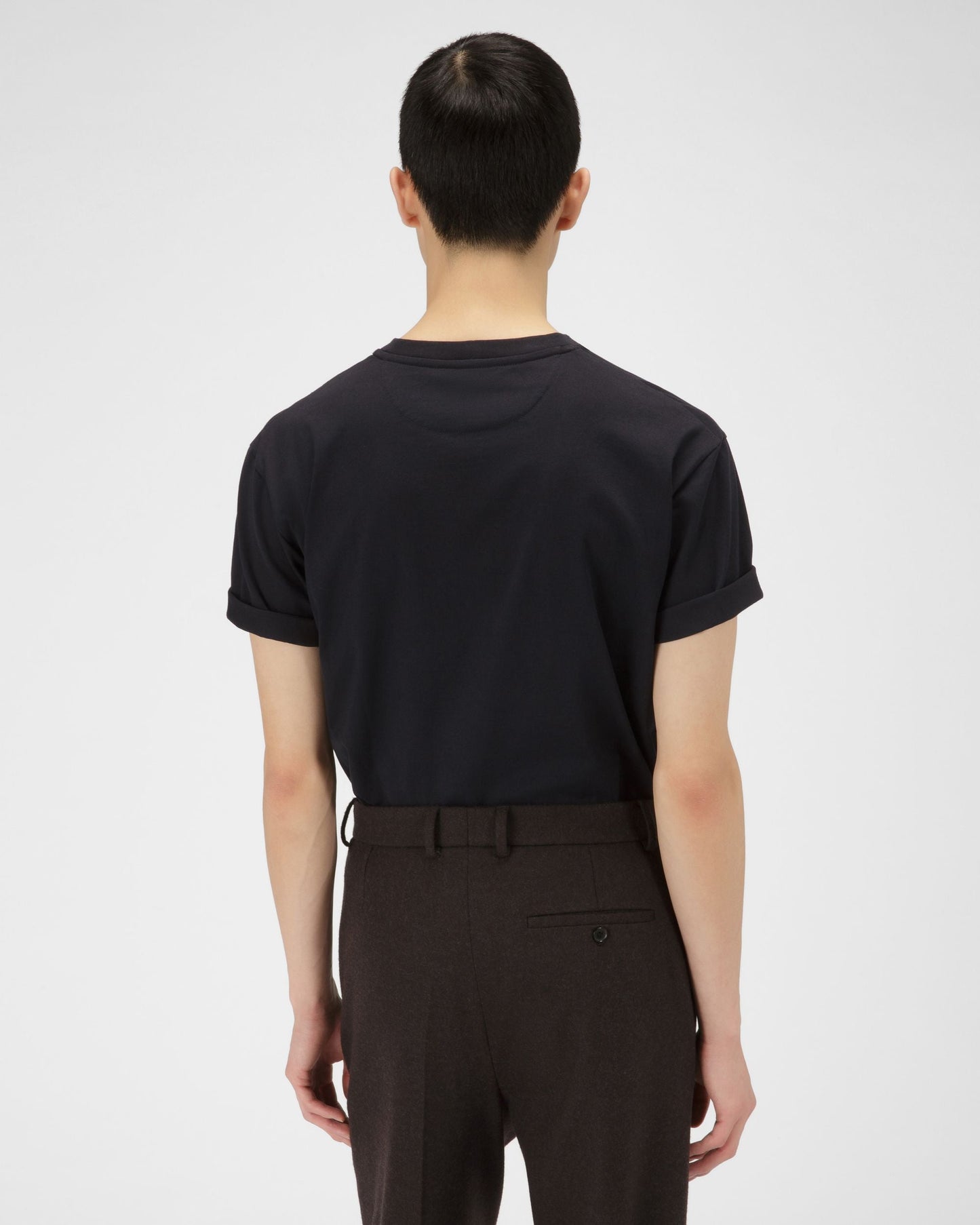 Cotton T-Shirt In Navy