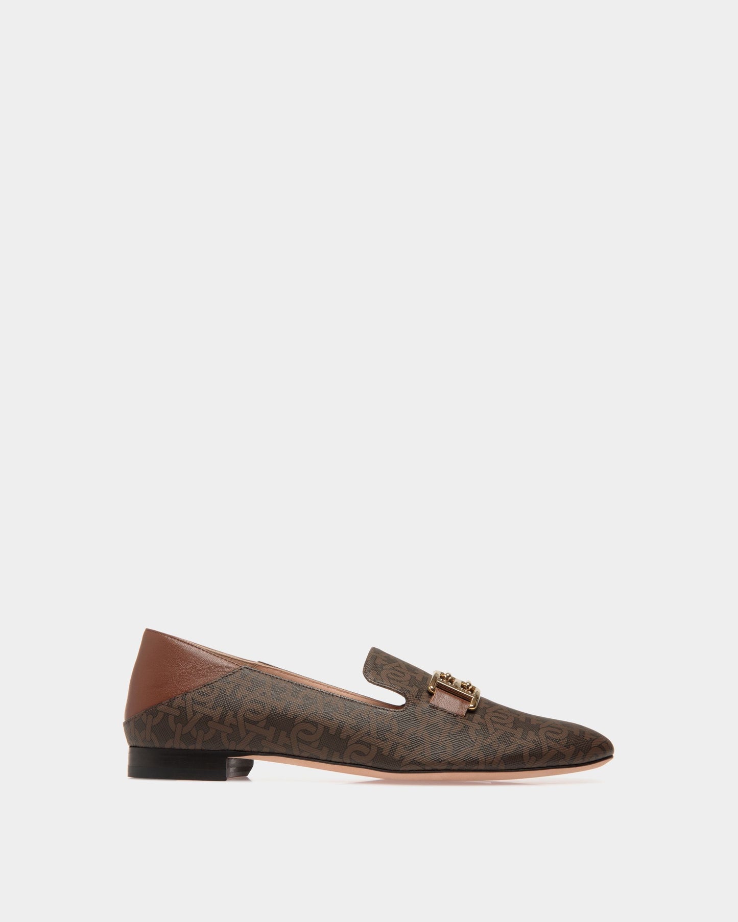 Slipper In Brown Mix Cotton
