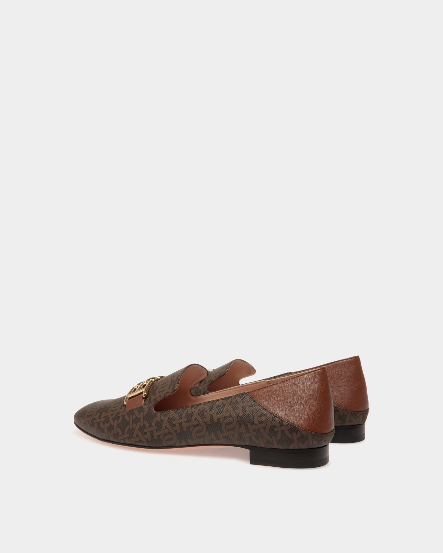 Slipper In Brown Mix Cotton