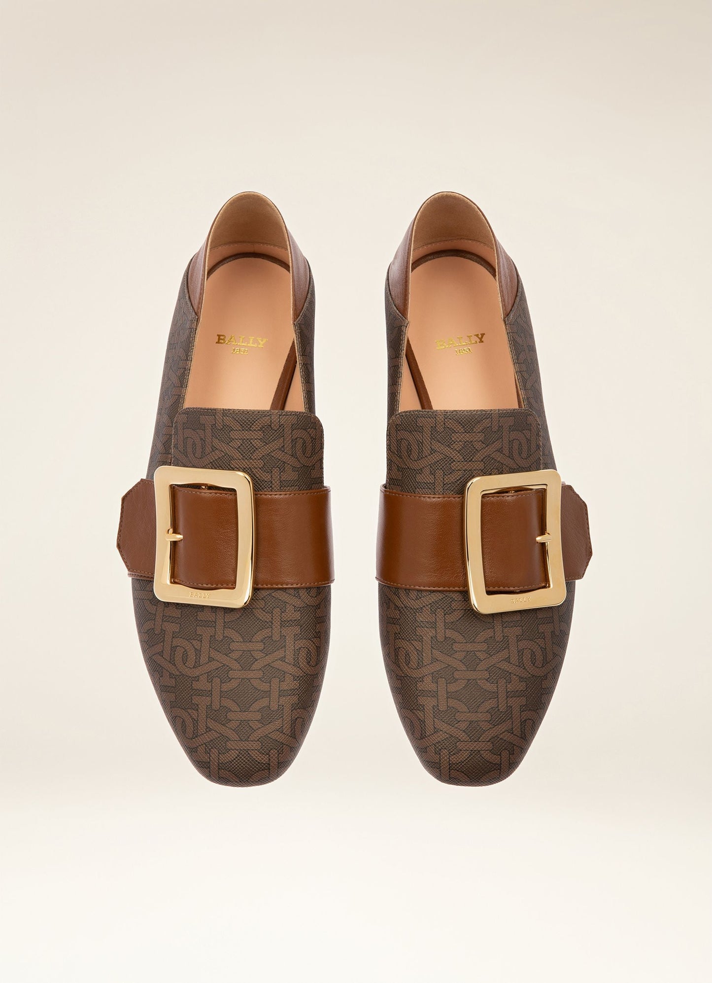 Janelle Leather & Tpu Loafers In Brown