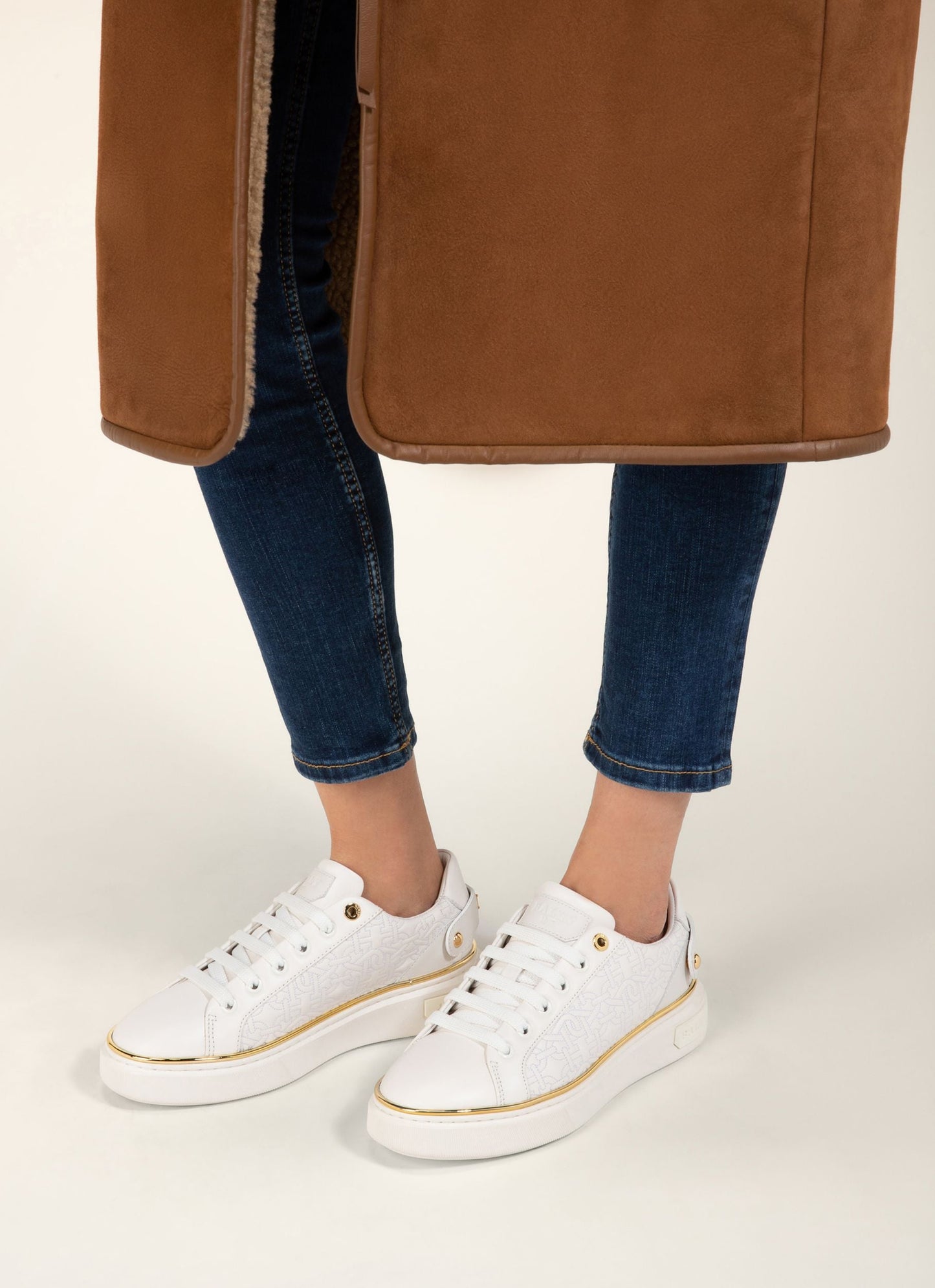 Malya Leather Sneakers In White