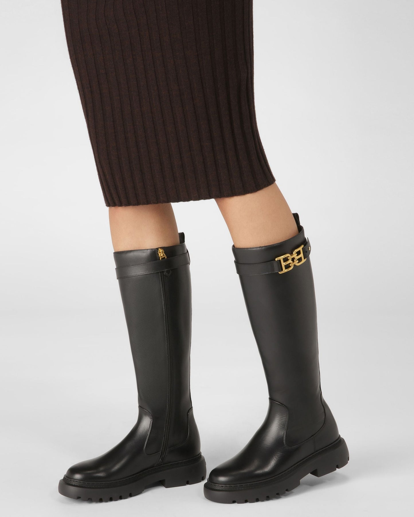 Gaila Leather Boots In Black