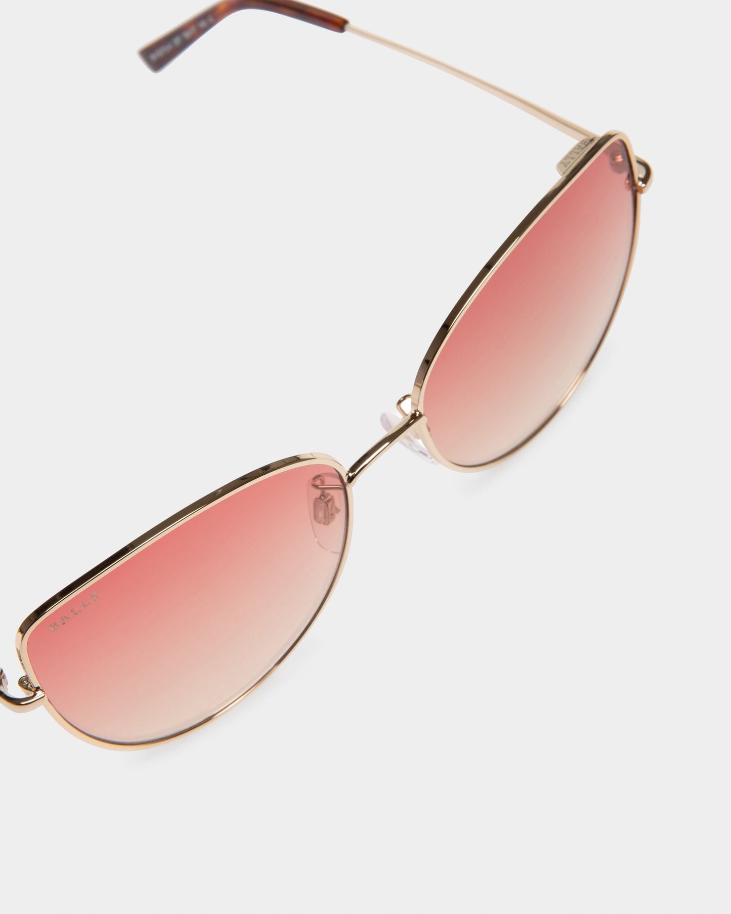 Glow Metal Sunglasses In Shiny Rose Gold & Gradient Bordeaux Lens