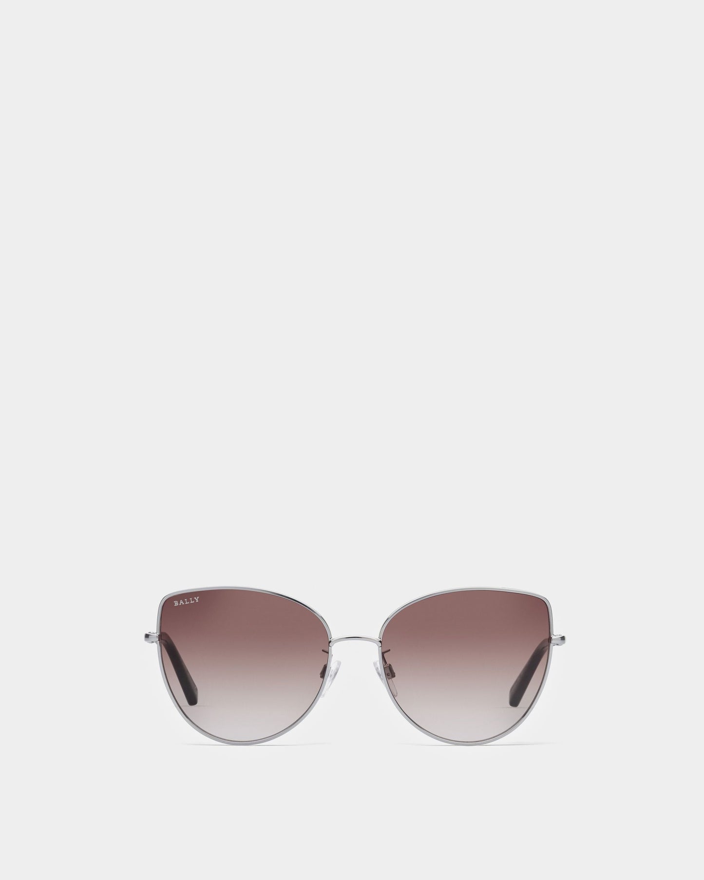 Glow Metal Sunglasses In Matte Light Blue & Gradient Lens