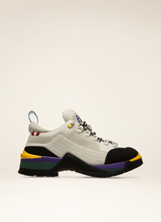 Bally Hike 2 Leather Hiking Shoes In Dusty White